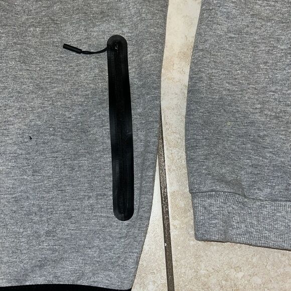 Men’s Tesla Hoodie Hooded Full Zipper Jacket Gray Performance Tech Slim Fit L - Picture 4 of 8